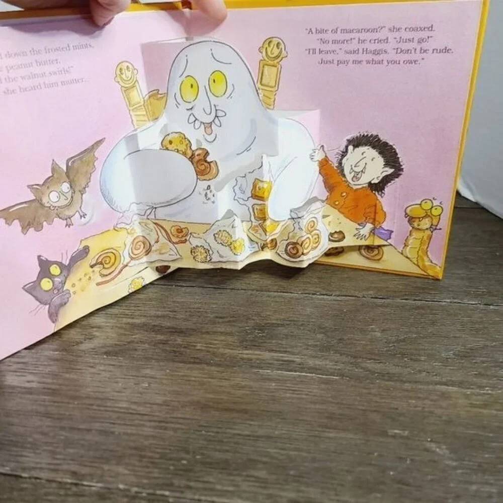 Vintage 1995 A Monster Pop-up Book Haggi's Cookies Halloween Theme